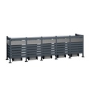 Westmann Mülltonnenverkleidung Planum 5er 120 cm anthrazit (5× 240 L)