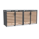 Westmann Mülltonnenbox Lacina 4er holzoptik (4× 240 L)
