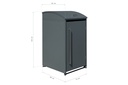 Westmann Mülltonnenbox Moderna 1er anthrazit (1× 240 L)
