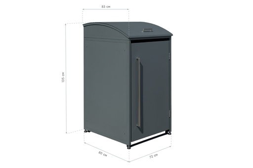 "Westmann Mülltonnenbox Moderna 1er anthrazit (1× 240 L) image"