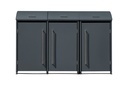 Westmann Mülltonnenbox Moderna 3er anthrazit (3× 240 L)