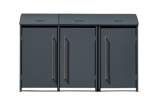 "Westmann Mülltonnenbox Moderna 3er anthrazit (3× 240 L) image"