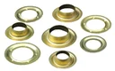 Ösen+Scheiben 20.0mm messing-blank für Ösenzange XXL, 10 Stück