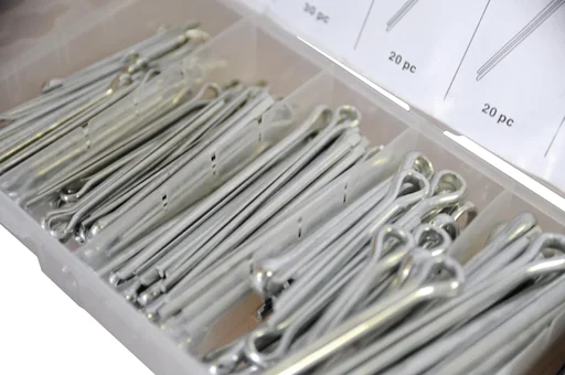 Stecksplinte, 144 Teile in Sortimentskasten