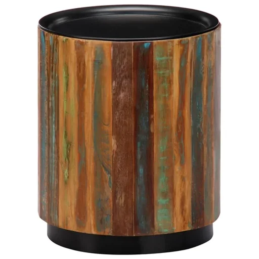 "Couchtisch 38x45 cm massiv aus recyceltem Holz image"