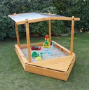 Sandkasten "MULTI" + Sitzbox + Sonnendach