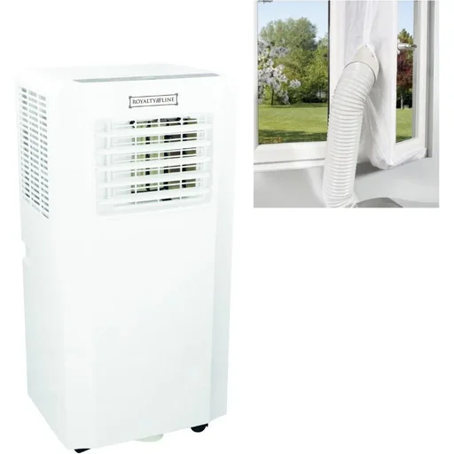 "Royal Air Conditioner -2600 Watt - 2 Geschwindigkeiten - Weiß Inklusive Oak's First Window Seal kit universal 4 meter image"