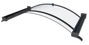 Bogenvordach Typ BV/B 200, 200 x 90 x 30 cm, Anthrazit, 4 mm klar