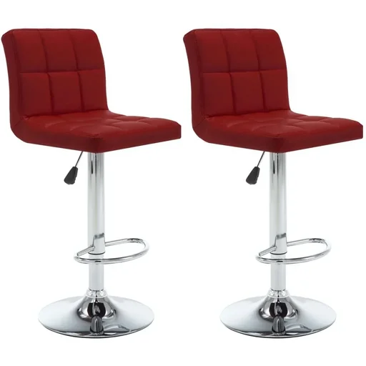 "Barhocker 2 Stück Kunstleder weinrot image"