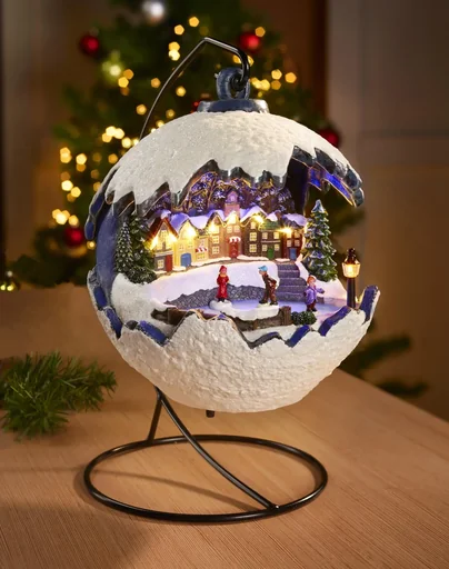 "Winterwunder Kugel mit Eisläufern image"