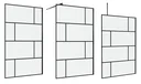 Duschwand in mordernem Design 120 x 195 cm - Glasdusche mit matt schwarzen Wandprofil -  inklusive Wandhalterung