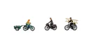 Radfahrer, 3 Figuren, Spur H0