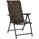 Rattan Gartenstuhl klappbar braun
