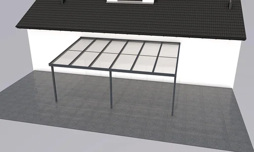 "Terrassendach Premium, anthrazit, 6110 x 4060 mm - Klima blue image"