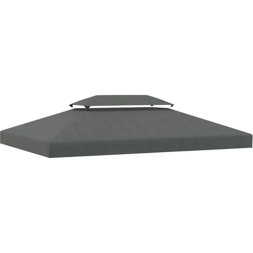 "Ersatzdach Pavillondach für Metallpavillon Gartenpavillon Partyzelt Gartenzelt Polyester 3x4m Dunkelgrau image"