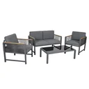 Gartenmöbel-Lounge-Set "Nevi" - dunkelgrau  