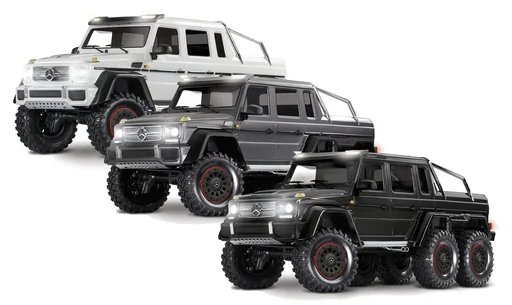 "Mercedes-Benz G63 AMG 6x6 RTR ohne Akku/Lader inkl. Licht 1/10 6WD Scale-Crawler Brushed silber image"