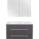 Badezimmermöbel Style 90cm - schwartz Eiche