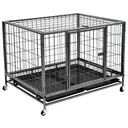 Hundehütte mit Rädern robust 98x