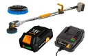Twin Brush Set 18V + Akku 2Ah + Ladegerät + Bürste mittel