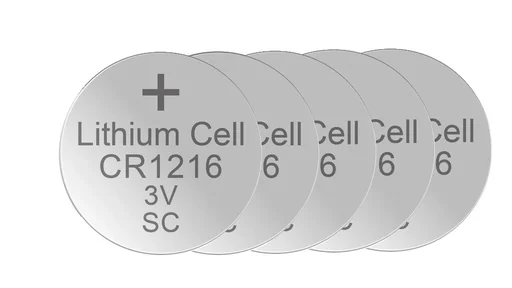 "Lithium Knopfzelle CR1216, 3 Volt - 5 Stück image"