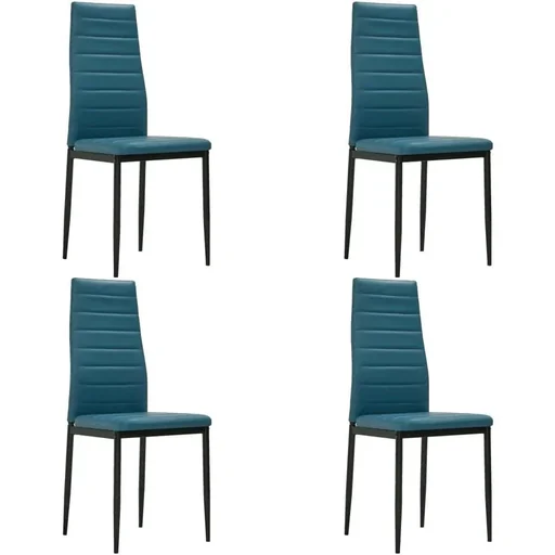 "Esszimmerstühle 4-Sitzer Kunstleder ozeanblau image"