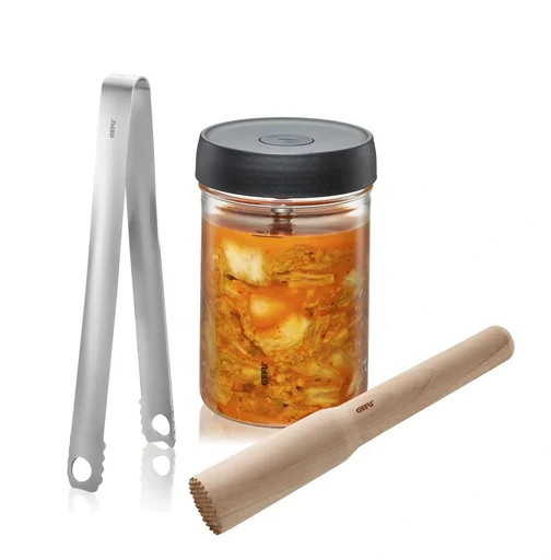 "Fermentier-Set "NATIVO", Starter-Set mit Anleitung, Stößel, Zange und Rezeptheft, 4-teilig image"