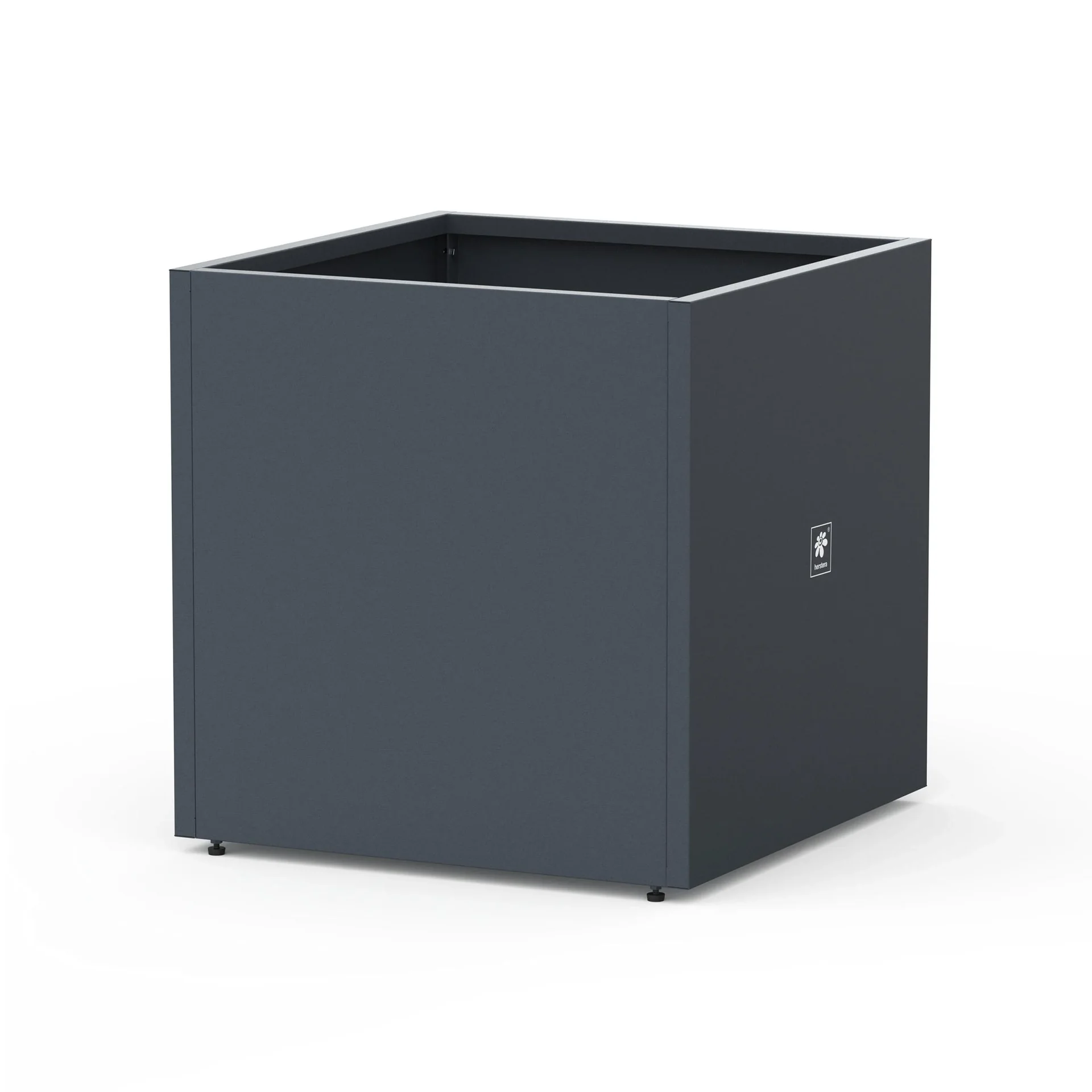 Herstera Garden Pflanzkübel Cube 70×70×70 cm Anthrazit – 343 L Stahl-Hochbeet