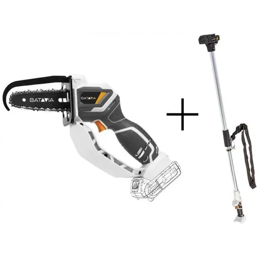 "Nexxsaw Einhand-Batteriesäge mit Batterie, Ladegerät und Verlängerungsgriff 124cm image"
