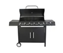 Gasgrill "San Angelo", 6+1 Brenner, Schwarz.