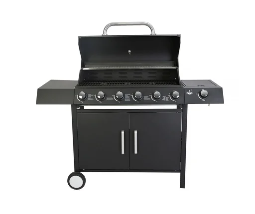 "Gasgrill "San Angelo", 6+1 Brenner, Schwarz. image"
