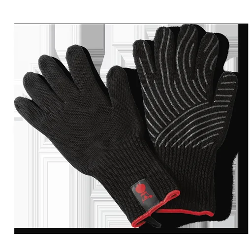 "Grillhandschuh-Set mit Silikon-Griffflächen, Schwarz (S / M) image"