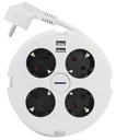 Steckdosenleiste PowerDisc 4-fach mit 2 USB-Anschlüssen