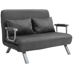 2-Sitzer Schlafsofa mit Armlehne 3-in-1 Schlafsessel Gästebett Klappmatratze Kla