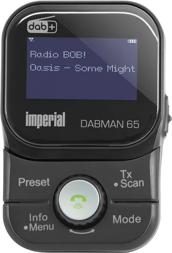 "mobiler DAB+ Empfänger Dabman 65 (Akku, FM Transmitter für Auto, Bluetooth, Magnet Halter; Antenne) schwarz image"