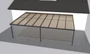 Terrassendach Premium, anthrazit, 8125 x 5060 mm - Polycarbonat Stegplatten 16 mm, bronze