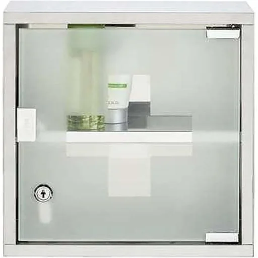 "Moderner Medizinschrank - mit Schloss - aus Edelstahl image"