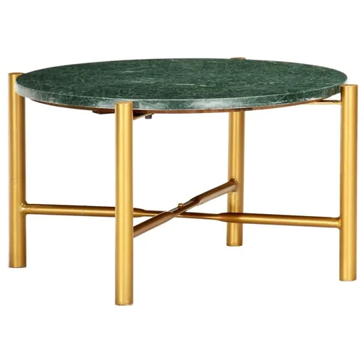 "Couchtisch 60x60x35 cm Echtstein mit Marmorstruktur grün image"