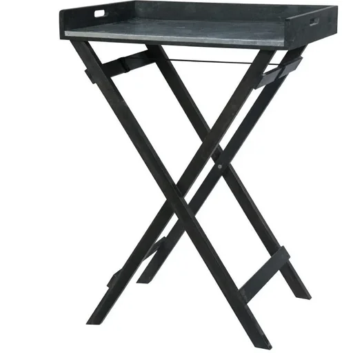 "Kebo Töpfchentisch - Akazienholz - klappbar - 70x50x90cm Schwarz image"