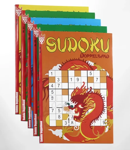 "Sudoku im Pack, 5 Doppelbände a 128 Seiten image"
