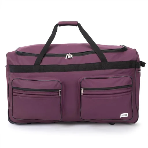 "XXL Reisetasche Lila mit Trolleyfunktion 3 Rollen 160 LITER 85x43x44cm image"