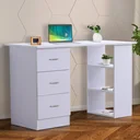 Schreibtisch inkl. 3 Schubladen und Regal