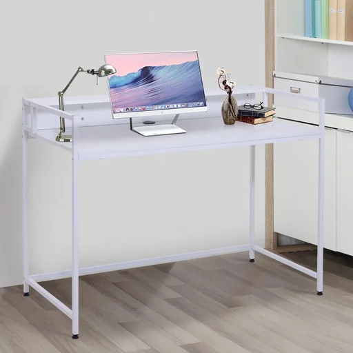 "Schreibtisch PC Tisch Computertisch mit Kabeldurchlass Weiß 120 x 60 x 86,5 cm image"