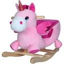 Schaukelstuhl Kinder Einhorn mit Sicherheitsgurt