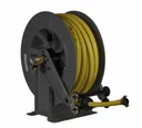 Schlauchaufroller Stahl/ABS-Kunststoffgehäuse OSK 610 mit 15 m, 1" PVC-Gewebeschlauch, max. 9bar/50C°