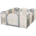 Baby Laufgitter grau/weiß