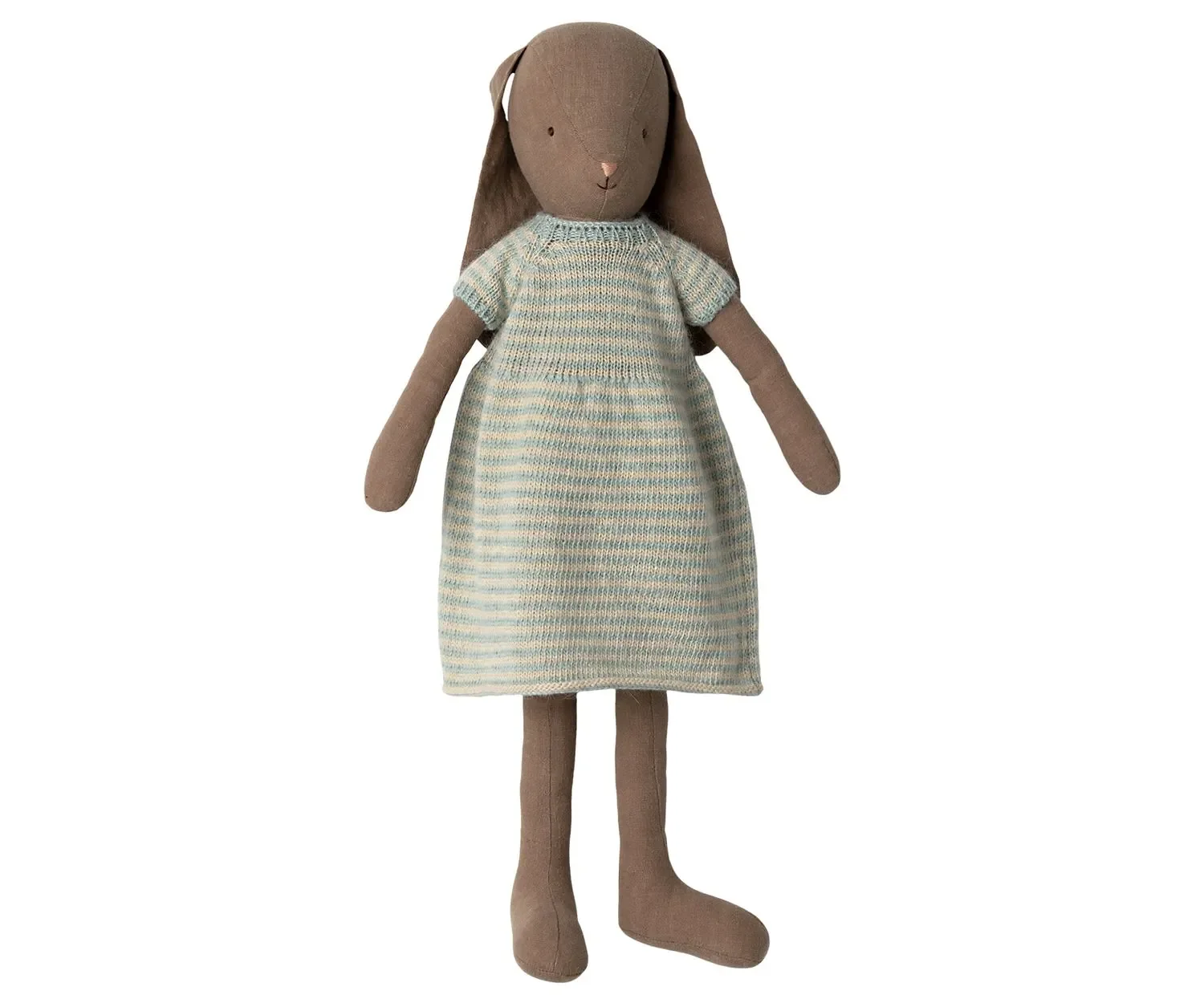 Maileg Kinderspielzeug, Kinderpuppe - Hase Größe 4, Braun - Strickkleid