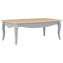 Couchtisch 110x60x40 cm Kiefer massiv grau und braun