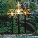 Gartenstecker mit 3 Wintermotiven, batteriebetrieben