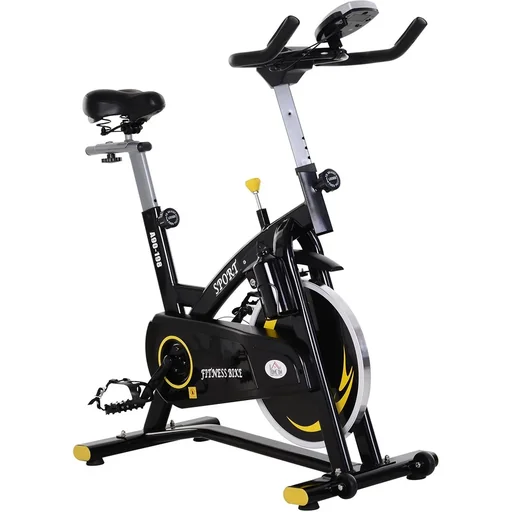 "Fahrradtrainer mit stufenlosem Widerstand, Heimtrainer mit 10KG Schwungrad, Indoor Cycling Bike, Fitnessfahrrad, Höhenve image"